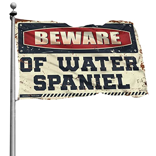 Bandera Beware of Water Spaniel Buttwiser de 152 x 244 cm para cubrir paredes grandes en casa