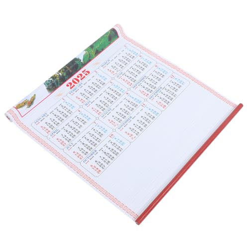 SOPOTUTU 年用掛軸年カレンダー 月間プランナー付き 壁掛けプ 書き込み可能 メモ用スペースあり 家族や友人への特別な贈り物に オフィスや家