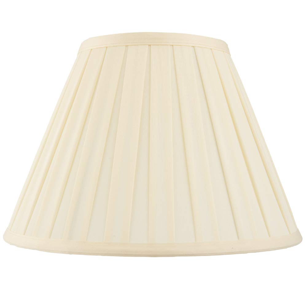 Loops 18" Tapered Drum Lamp Shade Box Pleated Fabric Cover Classic & Elegant Cream