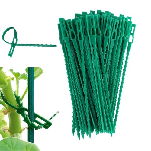 Image of 60 PCS Plant Support Clips & Ties for Climbers | 17cm Plant Support Sticks, Wall Clips & Twist Ties | Plant Holder for Vines, Creepers & Indoor /Outdoor Garden