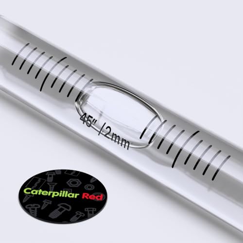 Ersatz Wasserwaage, Glaslibelle, Wasserwaage mit Blase, Röhrenlibellen, Zylinderlibelle, selbstjustierende Empfindlichkeit, Feder, 70 x 11 mm