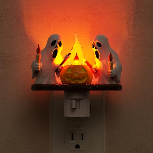 L LOHAS LED Halloween Night Light,Ghost Campfire Nightlight