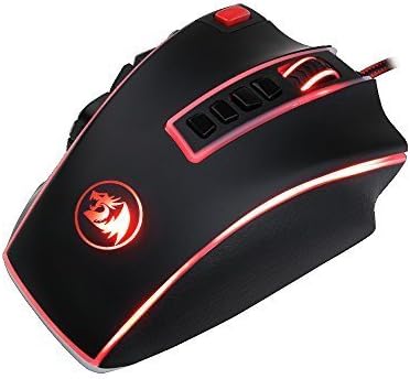 Redragon M990 Legend 24000 DPI High-Precision Programmable Laser Gaming Mouse for PC, MMO FPS, 16 Side Buttons, 5 Programmable User Profiles, 5 LED Lighting Modes (Black)