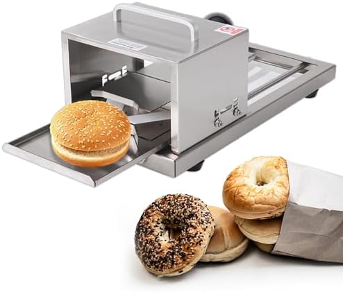 Manual Bread Slicer,Adjustable Thickness/Push-Pull Cutting Design,Portable Muffin Slicer for Cutting Even Bagels & Bun Slices