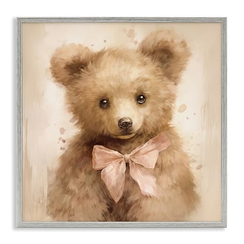 Little Baby Bear Nursery Animal, 24 x 24 Inch Framed Giclée Print