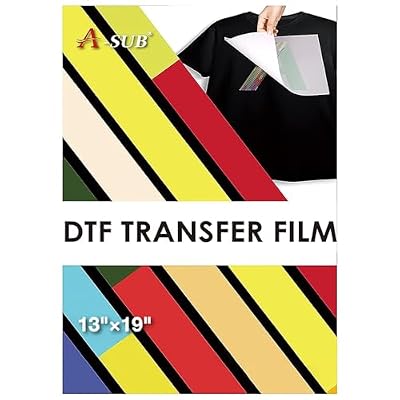 A-SUB DTF Transfer Film 13x19, A3 Plus 50 Sheets DTF Film for Sumblimation or DTF Inkjet Printer, Double Sided Matte Direct to Film Transfer Paper for T Shirts and All Fabrics