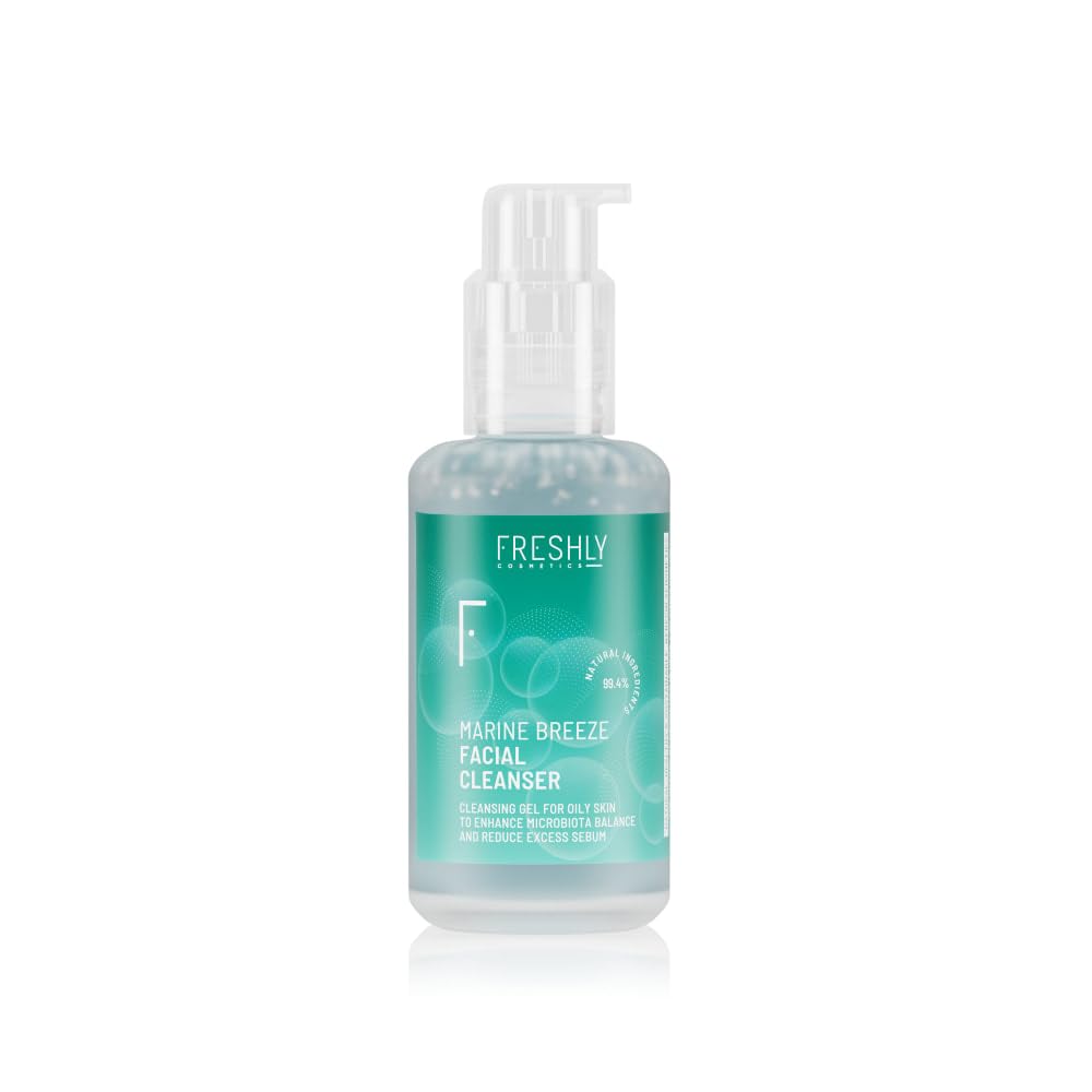Freshly Cosmetics Limpiador facial con ácido salicílico para piel grasa y con acné Marine Breeze Facial Cleanser, 100ml