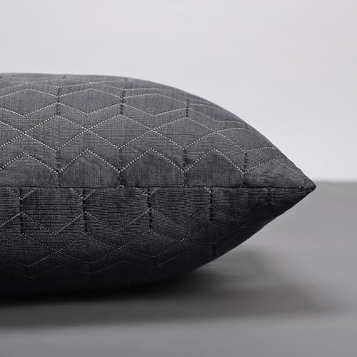 Image of LA VERNE Luxury Premium Cloth Microfibre Blown Technology Filled Cushion Filler Pack of 5 (16 inchX16 inch) (Dark Gray)