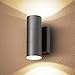 Produktbild CELAVY LED Wandleuchte Wandlampe aussen, IP65 Wasserdichte Außenleuchte Wand aus Aluminium, Up Down Aussenleuchte Außenlampe GU10 Außenbeleuchtung Außenwandleuchte für Balkon Garage Terrasse, Grau
