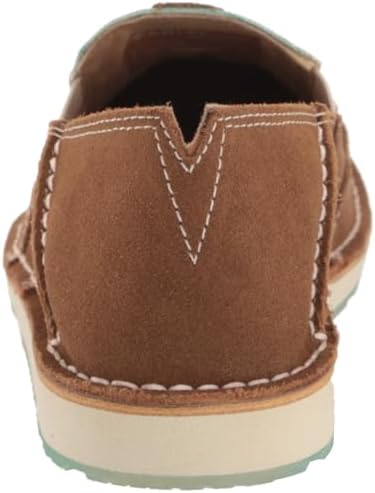 ARIAT Women's Cruiser Sendero Sneaker, Tan Suede/Turquoise Boquillas Print, 8.5 | Image 2