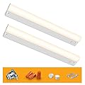Hizashi 2 Pack 24inch LED Under Cabinet Lights Hardwired Only, 12W 850lm Direct Wire Under Cabinet Lighting, Dimmable, CRI?90, ETL & Energy Star Certificated, Warm White 3000K,