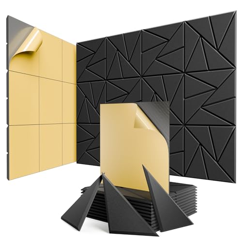 Image of 8 Pack Self-Adhesive Acoustic Panels, Sound Proof Foam Panels for Walls