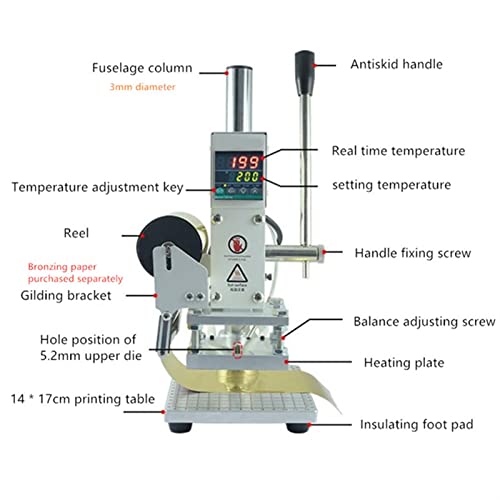 Branding machine en cuir WT-90DS petit manuel numérique multi-fonctions 5x7