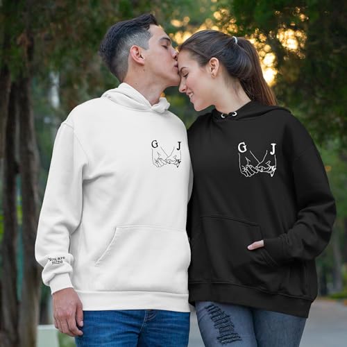 GodLover Custom Couple Embroidered Sweatshirt - Matching Hoodies, Matching Couple Shirts, Gifts for Couples, Valentines Day4