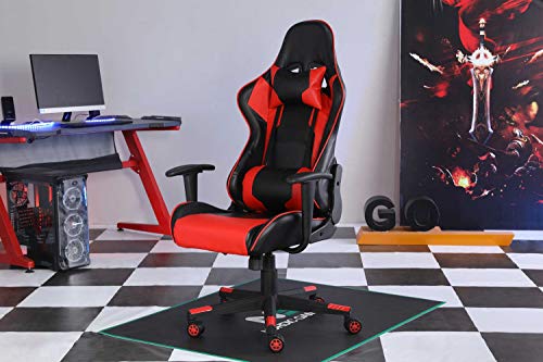 3327-Silla-Gaming-Altura-Ajustable-Silla-Oficina-Silla-giratoria-con-pasamanos-Silla-de-Deporte-NegroRojo