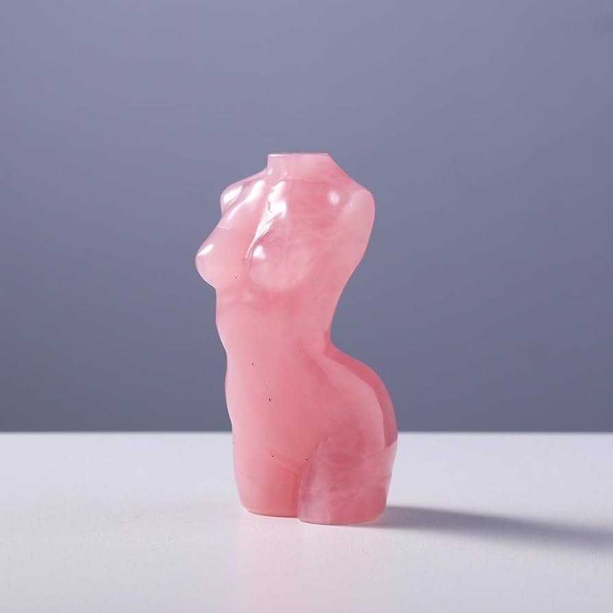Amazon.com: AtkitS Natural Crystal Crafts Rose Quarzt Female