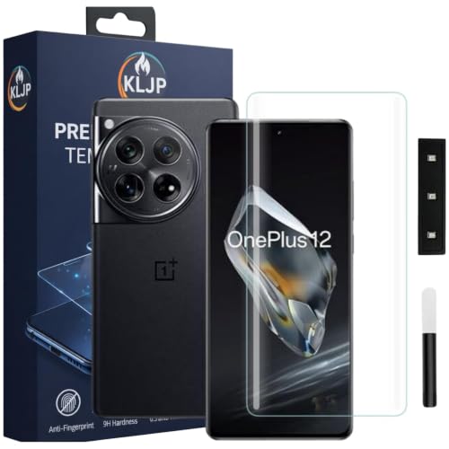 Image of Premium UV Tempered Glass Screen Protector For OnePlus 12 (Pack of 1) Full UV Curved Screen Protector Case Friendly HD Clarity with installation kit