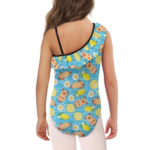 Image of Girls One Piece Swimsuits Size 3-14 Trendy Ruffle Bathing Suit Casual Hawaiian Summer Beach Swimwear