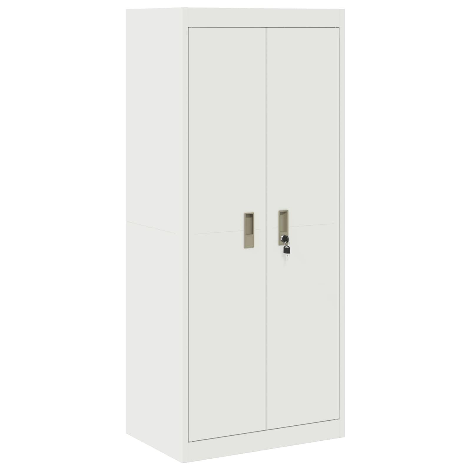 Générique Armoire de Rangement Blanc 60 x 40 x 140 cm Acier,Meubles,Armoires & Meubles de Rangement,Classeur à tiroirs,891741