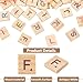 OLYCRAFT 300PCS Colorful Wood Letter Tiles Random Mixed Capital Letters Wood Colorful Tile Letter Tiles Wooden Pieces for Making Alphabet Coasters and Crossword Domino