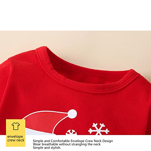 Pasgeboren Jongens Meisjes Kleding, Vrolijk Kerstfeest Unisex Baby 3 Stuk Kleding Set Leuke Top + Gestreepte Broek Gestreepte Broek Afneembare Hood Romper Pak - Afbeelding 7