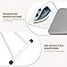 CROWNSHOP Ironing Boards 110X38X64-77CM 6 Adjustable Heights Non-Slip Rubber Feet Cotton Cover with Iron Rest TopIron Board Universal Extra Wide Lightweight Iron Board Rack (Gray)