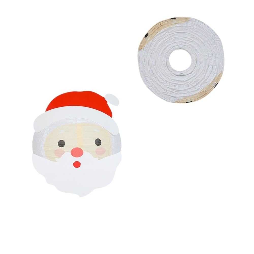Christmas Paper Lantern Santa Claus Snowman Xmas Tree Hanging Lantern Ornament New Year Christmas Party Home Decor(A05)