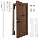 Demimy Door Armor MAX Single Door Security Kit, Door Reinforcement Set for Jamb, Frame & Hinges, 5-Piece Door Lock Security, 30-Min Installation, Corrosion Proof, White