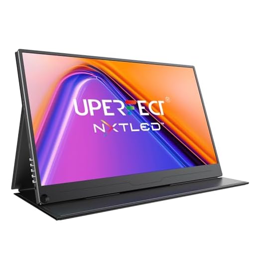 UPERFECT True Color Portable Monitor 15.6”, NxtLED™ Eye Care Laptop Monitor, 125% sRGB 1080P, Flicker-Free Low Blue Light Display, USB-C & HDMI & VESA, Travel Second Screen for Computer, Game Consoles