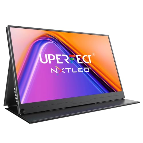 UPERFECT Portable Monitor 15,6", NxtLED™ Augenschonender Laptop-Monitor, 125% sRGB 1080p, Flimmerfreies Display mit USB-C, HDMI und VESA-Anschluss für Computer Mini-PC und Spielekonsolen 1