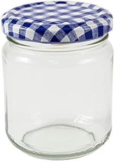 Wares of Knutsford Glass Jam Jars 228ml (8oz) Pack 24 Gold Lid Home Preserving Marmalade Jams Chutney