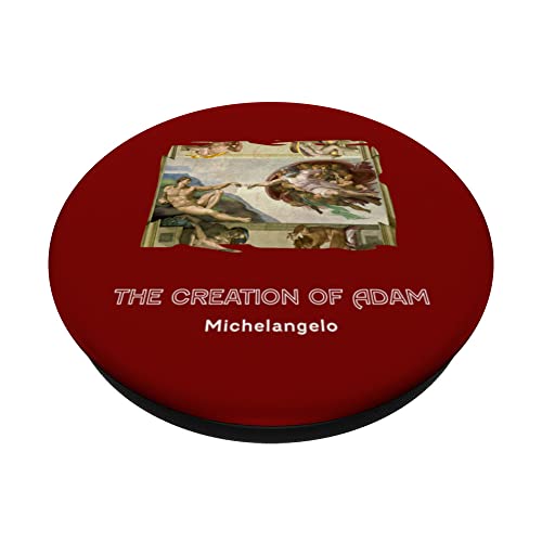The Creation of Adam PopSockets Swappable PopGrip, Black - Image 2