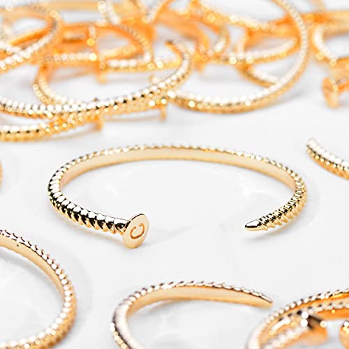 Bemoly Nail Bracelet For Women 14K Gold Plated Screw Initial Cuff Bracelet Inspirational Gifts For Girl Adjustable Bangle Jewelry #TOP5