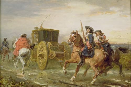 Reproducción de lienzo de alta fidelidad la scorta di Robert Alexander 60x90cm