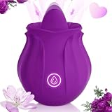 2025 New Roses Shape Sucker for Women Toy 10 Speed Adult Toys Waterproof Automatic Electric Adult Toys Machine Pleasure Gift 0974(Purple2)