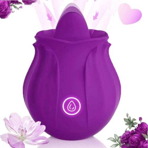2025 New Roses Shape Sucker for Women Toy 10 Speed Adult Toys Waterproof Automatic Electric Adult Toys Machine Pleasure Gift 0974(Purple2)
