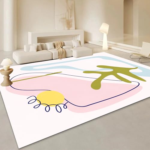 Frisence ラグマット 120×160cm 洗える 厚手 シャギーラグ カーペット 防音 防寒 滑り止め付き ふわふわ やわらかい マイクロファイバー 北欧風 モダン おしゃれ ホットカーペット・床暖房対応 ペット・子供部屋・リビング用 FRISY0