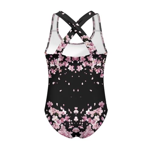 Kids One-Piece Swimsuit for Girls with Cross-Back Straps - Quick-Dry, Elastic, Comfort for Beach and Pool2