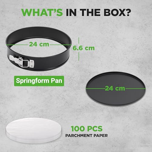 NutriChef Springform Pan - 9in Cake Pan, Durable Nonstick Steel Design, Easy to Clean & Removable Bottom, Great for Cake Molds, Cheesecake, Quiche and More by NutriChef - Used condition - Image 7