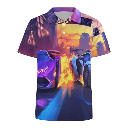 Polo de manga corta para mujer Car Racing Game transpirable sin sudor 5