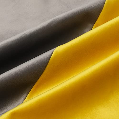 Set Of 2 Decorative Patchwork Lumbar Throw Pillow Covers 12X20 Yellow Grey Geometric Pattern Velvet Square Pillow Cushion Cases For Sofa Couch Bed Home Decor Outdoor #TOP3