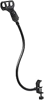 Vista 2 de Soporte de brazo para micrófono, soporte de micrófono de escritorio flexible de 13 pulgadas, micrófono grueso, escritorio resistente con abrazadera