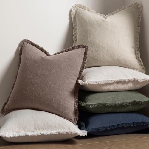 Image of MIULEE Linen Decorative Fall Lumbar Throw Pillow Covers Malt Ball 12x20