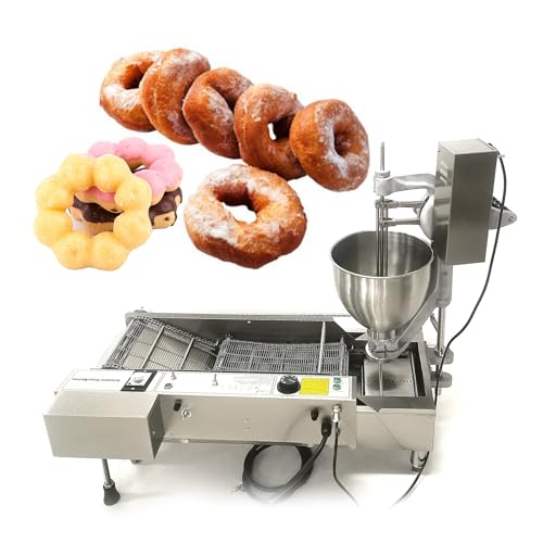 Image of Kolice Commercial Automatic Frying Donut Making Machine, Heavy Duty Doughnut Machine with 3 Different Molds to Make Ball/Flower/Ring Shaped Donuts, Dia: 1.18~4.72 inches