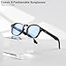 Gleyemor Fashion Sunglasses for Men Women Tortoise Shell Sunglasses Trendy Unisex Style UV400 Protection Shades (Black Frame/Clear Blue Lens)