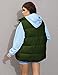 Xiaoxuemeng Womens Puffer Vest Collared Sleeveless Zip Up Padded Gilet Jacket Outwear (ArmyGreen-S)