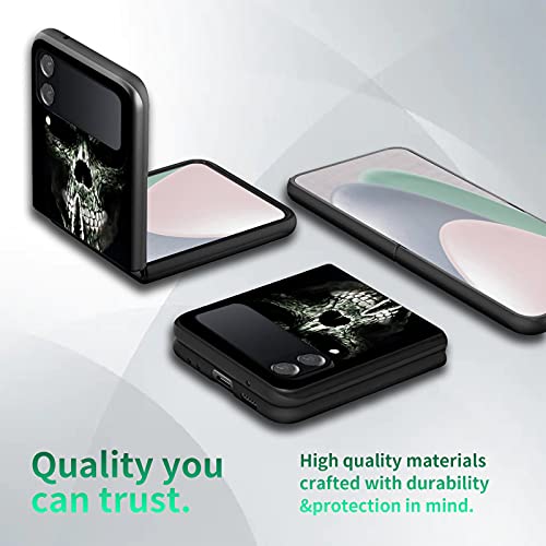 Rossy Galaxy Z Flip 4 Case, For Samsung Z Flip 4 5G Case,Ultra Thin Slim Hard Pc Shookproof Folding Stylish Girly Anti-Scratch Protection Phone Case For Samsung Z Flip 4 5G (2022),Fuck You Skulls #TOP1