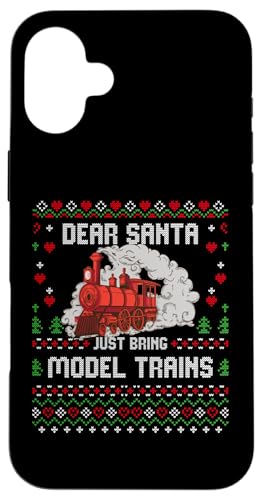 Steam Model Train Collector Christmas Ugly Xmas �Z�[�^�[ �X�}�z�P�[�X iPhone 16 Plus �p