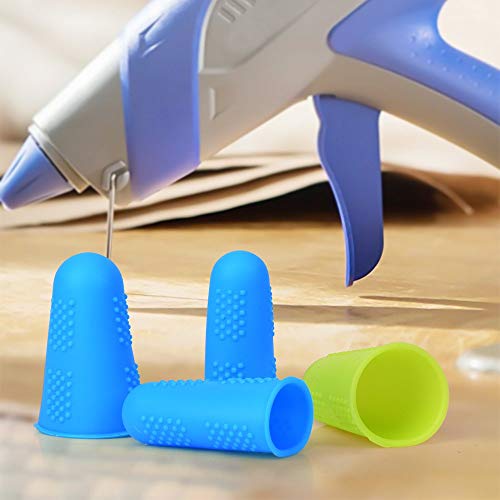 Silicone Finger Protectors Covers Caps For Hot Glue Gun Wax Rosin Resin Honey Adhesives Scrapbooking Sewing Crafts Ironing Embroidery Needlework Accessories In 3 Sizes (Small, Medium, Large)-12 Pieces #TOP5