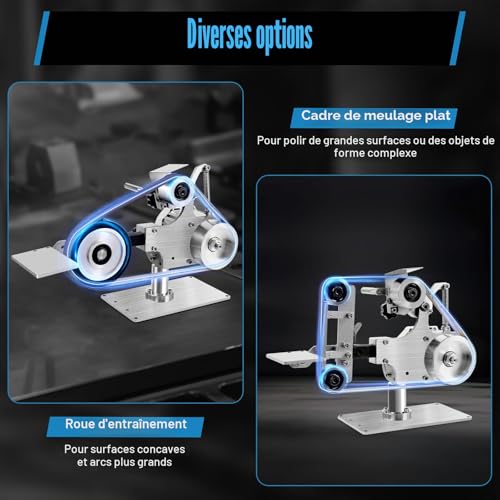 Ponceuse à bande motorisation brushless 220V haute précision